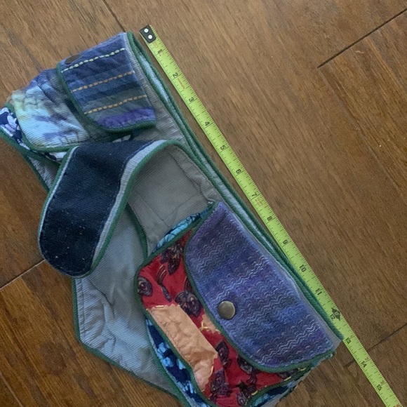 Belt Waist Organizer Pockets Hook & Loop Corduroy Adjustable Festival Colorful - Picture 6 of 7